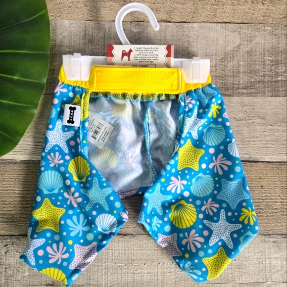 WOOF | Pet Swimsuit/Ocean Swim Trunks in Blue sz S - Picture 3 of 7